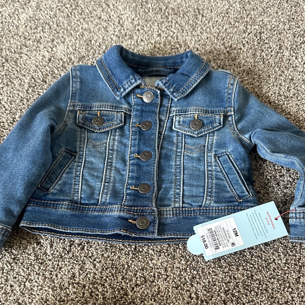 Cat & Jack Blue Jean Jacket Classic Style